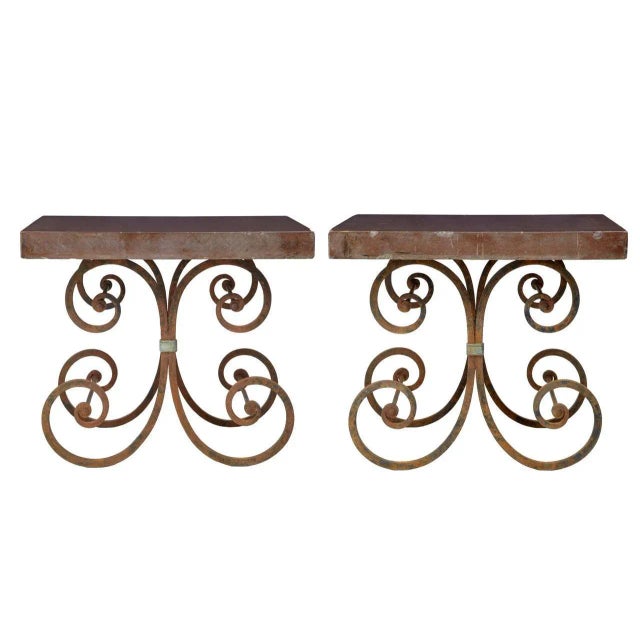 French Iron Baker's Table with Marble Top, 1920s For Sale - Image 10 of 12