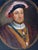 Wood Antique English Portrait King Henry VIII Wearing the Badge of the Order of the Garter After Hans Holbein – Oil Painting on Panel, Circa 1750 For Sale - Image 7 of 9