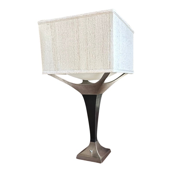 1990 Postmodern Steel and Ebony Table Lamp by Stonegate Designs, St ...