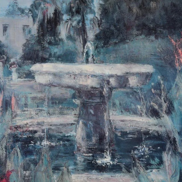 Impressionist Framed Jose Luis Castrillo Print "Fuente De Los Poetas" For Sale - Image 3 of 11