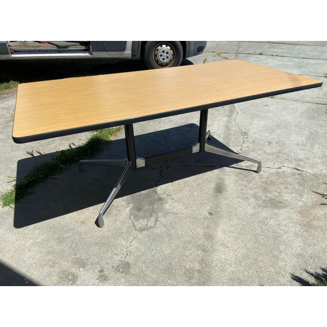 Herman Miller Vintage Mid Century Modern Herman Miller Eames Conference Table For Sale - Image 4 of 12