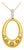 Late 20th Century 18K Gold Designer Cordova Diamond Champagne Pendant Necklace Slide For Sale