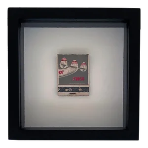 Mid 20th Century Vintage Framed Matchbook From TWA Airlines