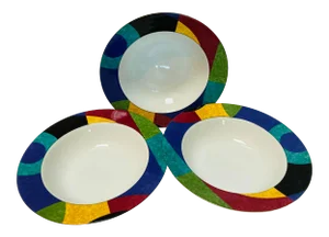 Vintage Mikasa Currents Large Bowls- Set of 3