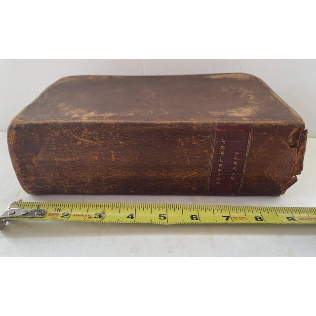 Early 19th Century Antique Law Book Leather Bound New Jersey 1821 First Edition For Sale - Image 5 of 12