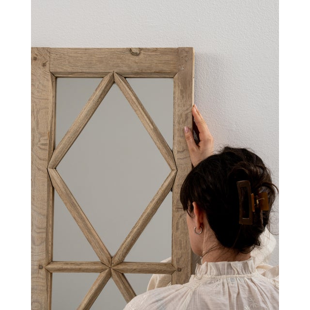 Pair Of Oak Panel Mirrors For Sale - Image 10 of 10