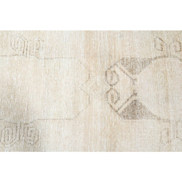 Beige 1970s Vintage Turkish Handmade Wool Cotton Beige Runner Rug For Sale - Image 8 of 11