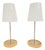 Vintage Basisk Table Lamp in Birch and Glass by Wiebke Braash for Ikea, 2000s, Set of 2 For Sale