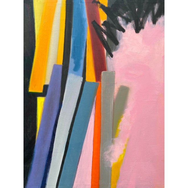 Adele Mailer Vintage 1985 Abstract Expressionist Original Signed One of a Kind Framed Large Modernist Oil Painting For Sale - Image 10 of 18