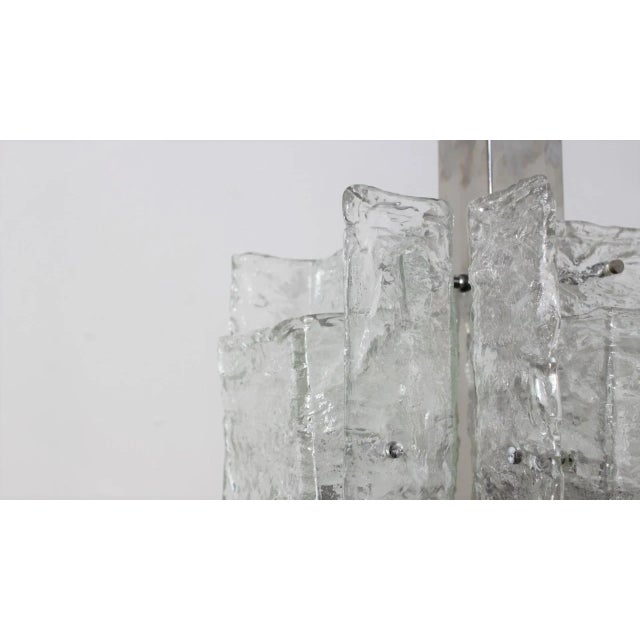 Gray Murano Glass Pendant Chandelier from Mazzega, 1970s For Sale - Image 8 of 12