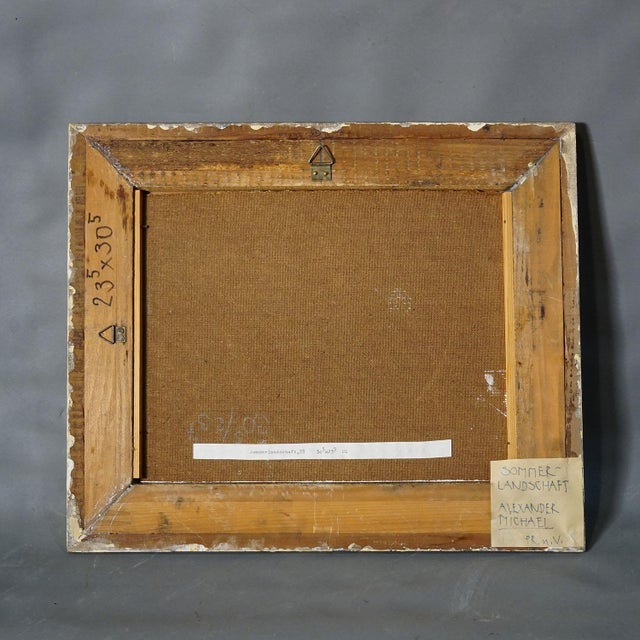 Green Alexander Michael Oil Painting – Summer Landscape, 1978 For Sale - Image 8 of 8