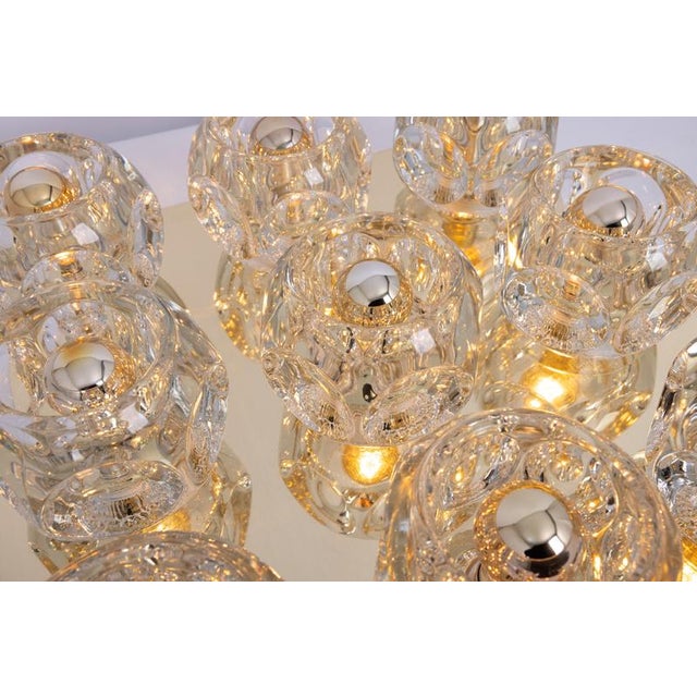 Large Glass Flush Mount from Peill & Putzler, Germany, 1970s For Sale - Image 4 of 12