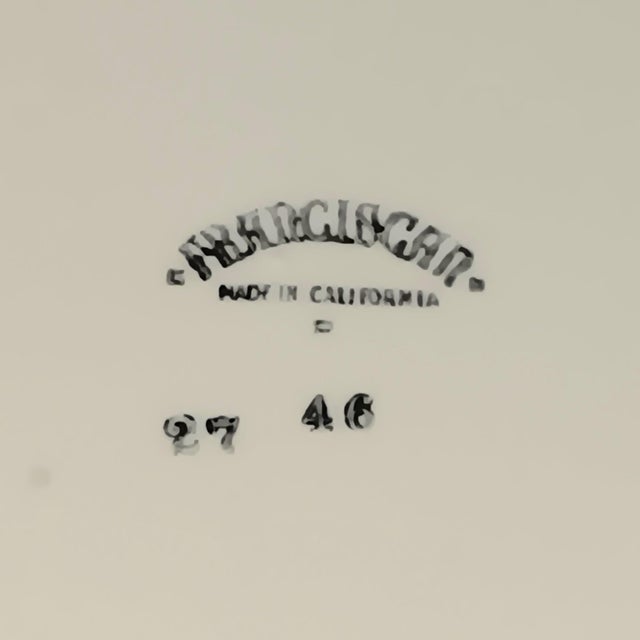 1990s Mid-Century Modern Franciscan Poppy Chop Plate Serving Platter Yellow & Purple Flowers 12" Round For Sale - Image 10 of 12