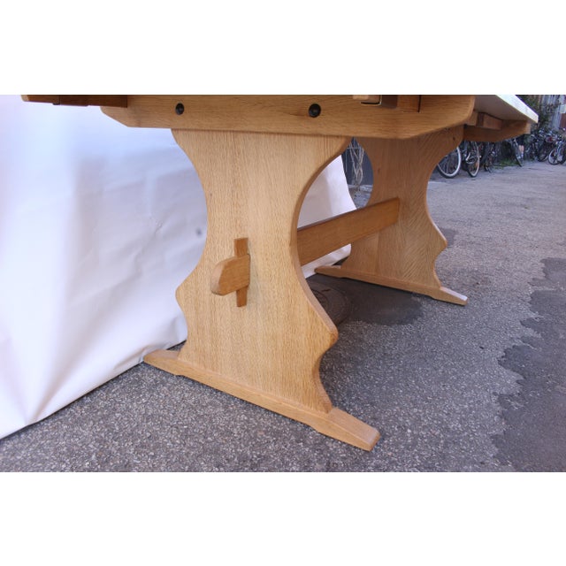 Danish Oak Extendable Dining Table, 1980s For Sale - Image 11 of 18
