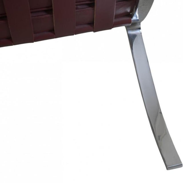 Barcelona Chair in Burgundy Leather by Ludwig Mies van der Rohe, 2000s For Sale - Image 13 of 18
