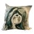 Square Pillow Adorned With a Tibetan Terrier Dog Portrait - Made in the U K For Sale