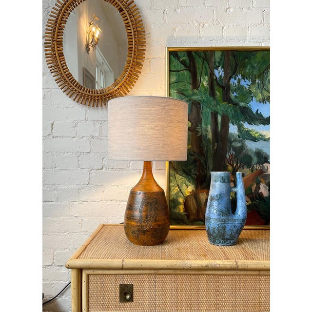 Vintage Ceramic Table Lamp by Jacques Blin, 1970s For Sale - Image 3 of 18