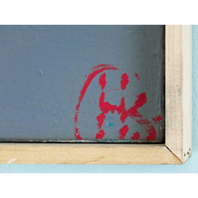 Herman H. Kahan Geometric Abstract Oil Painting on Board Chairish