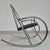 Metal Bauhaus Rocking Chair in Chrome and Leather, 1960s For Sale - Image 7 of 11