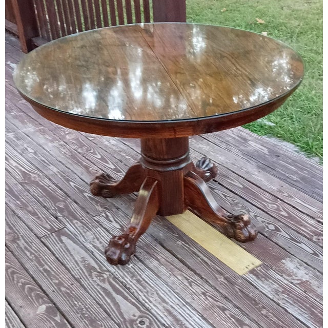 Wood 1890 Tiger Claws Round Table For Sale - Image 7 of 11