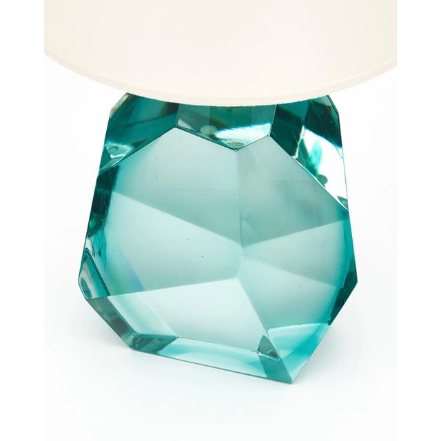 Blue Murano Glass Aquamarine Rock Lamps For Sale - Image 8 of 10