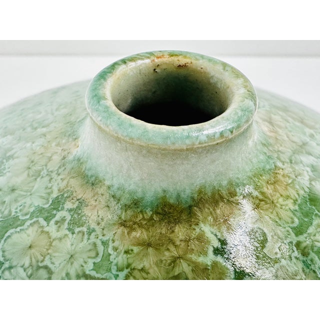 Impressive studio ceramic vase by Elisabeth Grosser, Bad Zwischenahn, Germany, from the 1980s. The flat and deliberately...