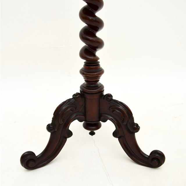 Antique Victorian Barley Twist Side Table, 1860s For Sale - Image 6 of 7
