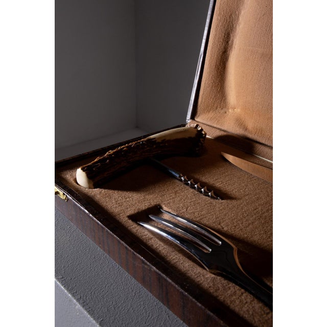 This cutlery and wine accessory set, crafted by the prestigious Lorenzi manufactory in Milan, represents the pinnacle of...