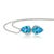 Not Yet Made - Made To Order Swiss Blue Topaz Drop Dainty Necklace, Pear Cut Blue Gemstone Necklace For Sale - Image 5 of 5