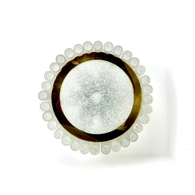 Mid-Century Modern Ice Glass Plafoniere from Doria Leuchten, 1960s For Sale - Image 3 of 16