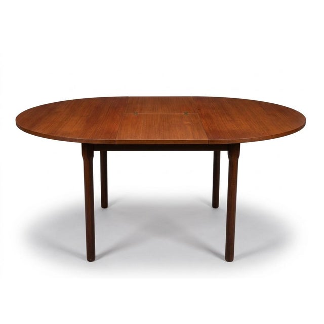 Italian Teak Round Table and Chairs, 1960s, Set of 5 For Sale - Image 4 of 10