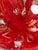 1960s Art Glass Ashtray MCM Red Encased Floral Bubbles Hand Worked Heavy Freeform For Sale - Image 6 of 9