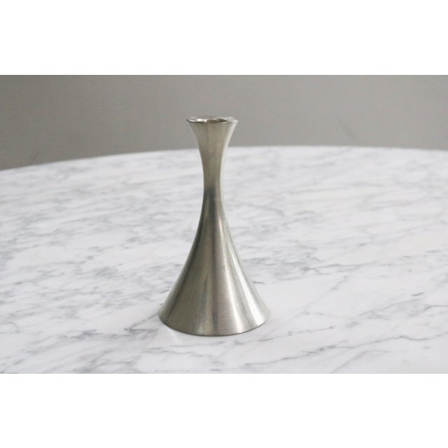 Vintage Danish Pewter Candlestick by Arne Erkers for Just Andersen, 1950s For Sale - Image 6 of 9