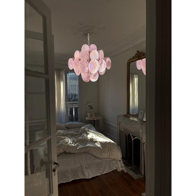 Vintage Italian Murano Chandelier in the style Vistosi For Sale - Image 11 of 18