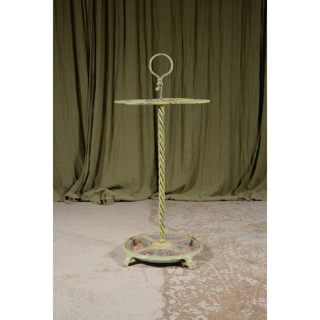 Verdigris Wrought Iron Umbrella Stand, 1900s For Sale - Image 3 of 7
