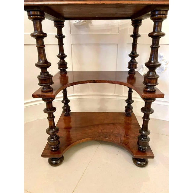 Victorian Antique Freestanding Walnut Ladies Davenport, 19th Century For Sale - Image 11 of 15