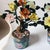 Jade Pair of Vintage Gemstone & Cloisonné Enamel Bonsai Trees – Jade, Agate & Crystal Flowers For Sale - Image 8 of 9