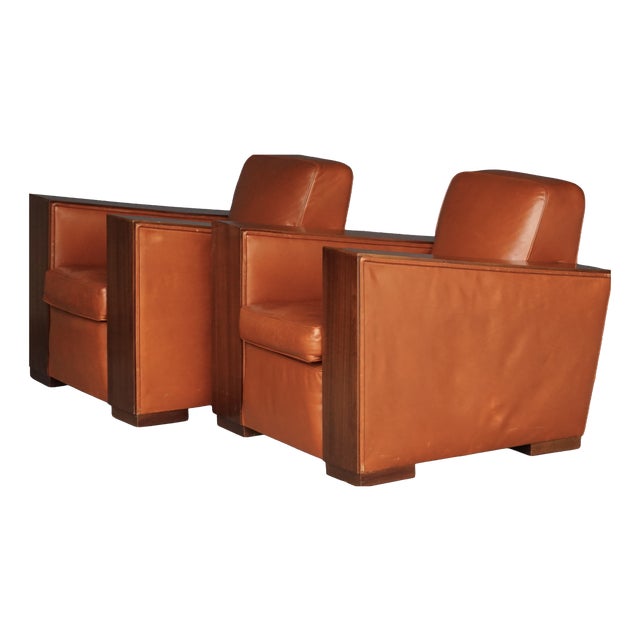 Art Deco Lounge Chairs, 1940s, Set of 2 For Sale