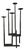 Large Brutalist Wrought Iron Floor Candlestick, 1960s For Sale