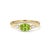 Sophisticated, contemporary, and beautifully minimalist. This exquisite three-stone ring features a stunning 6x4mm oval-...
