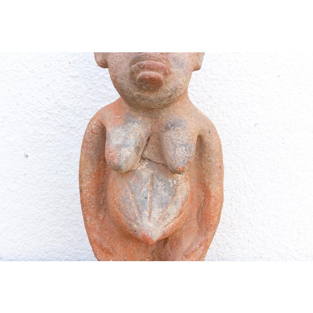 Contemporary Antique Terracotta Nok Female Fertility Figure For Sale - Image 3 of 8