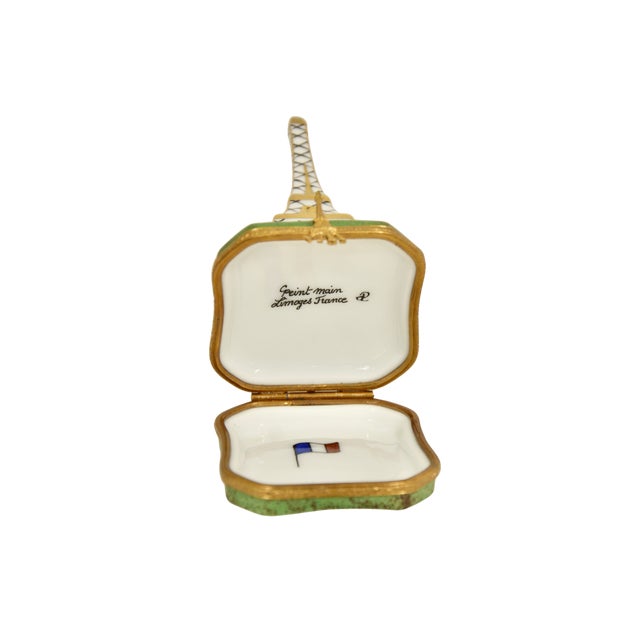 1980s Limoges Eiffel Tower Accent Box For Sale - Image 5 of 5