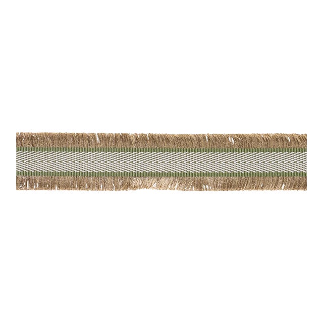 Schumacher Felicity Fringe Trim Trim in Leaf For Sale