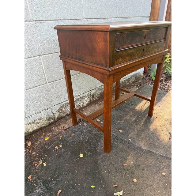 Antique Victorian Style Burled Wood Spool Table For Sale In Washington DC - Image 6 of 14