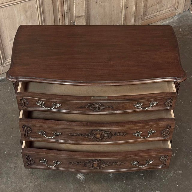 Pair Antique French Louis XV Walnut Commodes ~ Chests of Drawers For Sale - Image 15 of 17