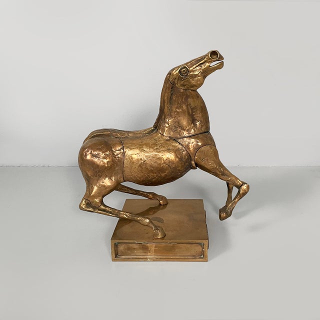 Bruno Cassinari and Miguel Berrocal, Italian Modern Sculpture of Horse, 1973, Bronze For Sale - Image 4 of 18
