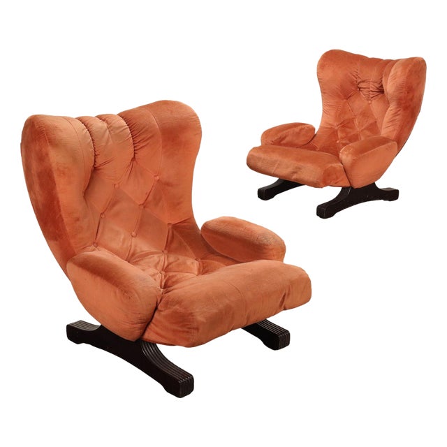 Set of Tecnosalotto Armchairs by Guido Bonzanini, 1950s For Sale