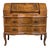 Vintage Walnut Inlaid Secretaire Drop-Leaf Cabinet with Two Drawers from Artigianato Italiano, 1960s For Sale