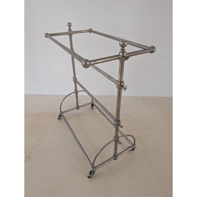 Art Deco Towel Rack in Nickel-Plating For Sale - Image 3 of 14