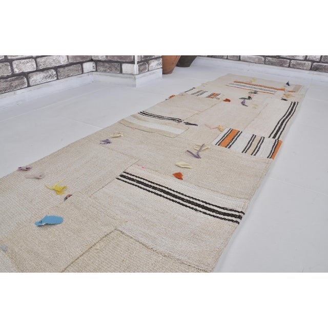 Vintage Hemp Hallway Runner Rug For Sale - Image 4 of 10